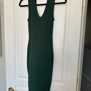 Forever 21 Dark Green Backless Dress